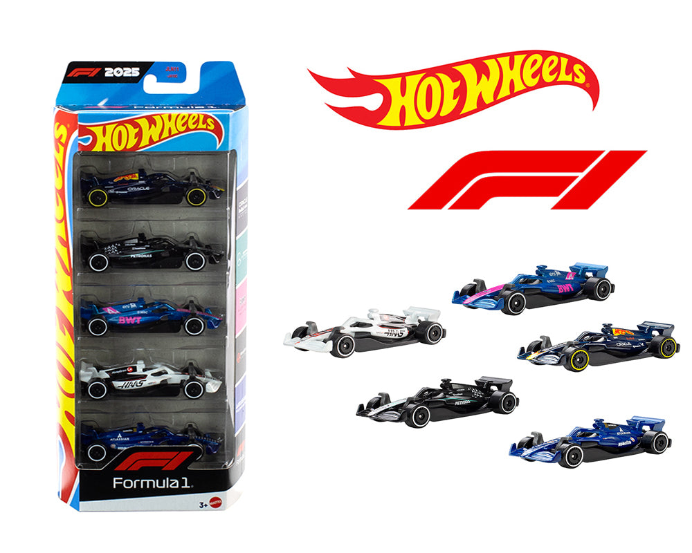 Pre-Order] Hot Wheels: Basic 5 Pack Set - F1 Racing 2025 – GP Mini