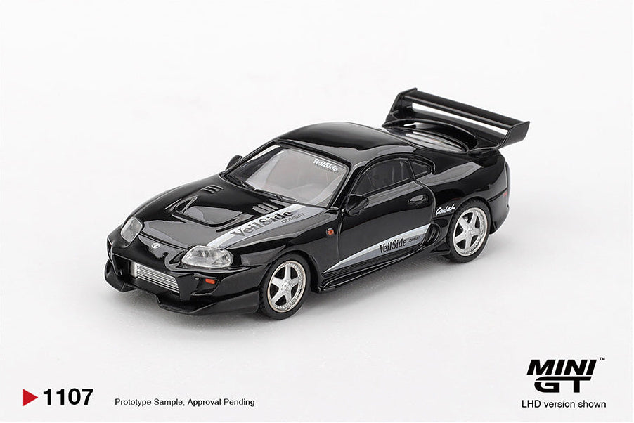 MINI GT VeilSide ミニカー 2台セット+Tシャツ2枚＋ポスター Preorder] Mini GT: Toyota Supra VeilSide Combat V-II – Black – GP