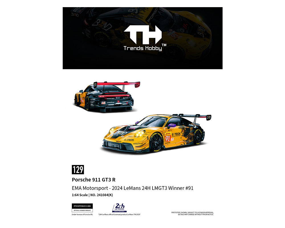 [Preorder] Trends Hobby: Porsche 911 GT3 R – EMA Motorsport – LeMans 24H 2024 #91
