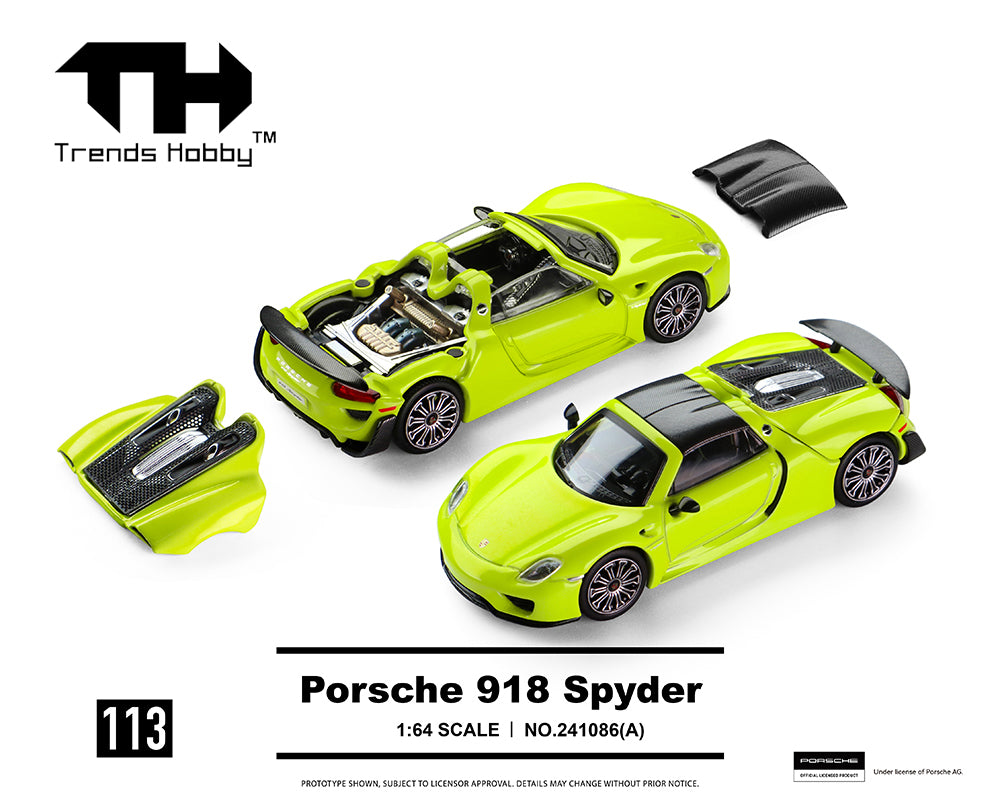 [Preorder] Trends Hobby: Porsche 918 Spyder – Acid Green – Limited Edition