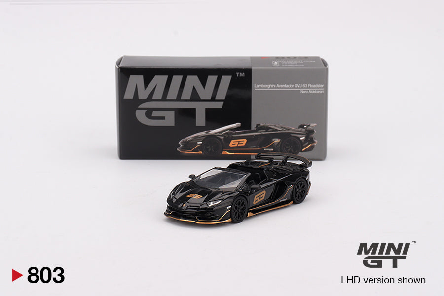 Mini GT: Lamborghini Aventador SVJ 63 Roadster - Nero Aldebaran