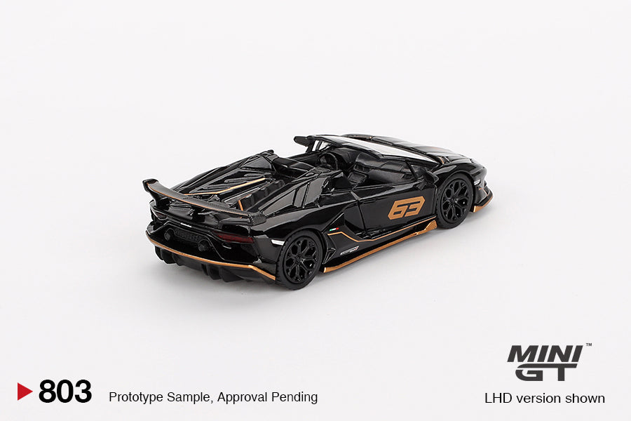 Mini GT: Lamborghini Aventador SVJ 63 Roadster - Nero Aldebaran