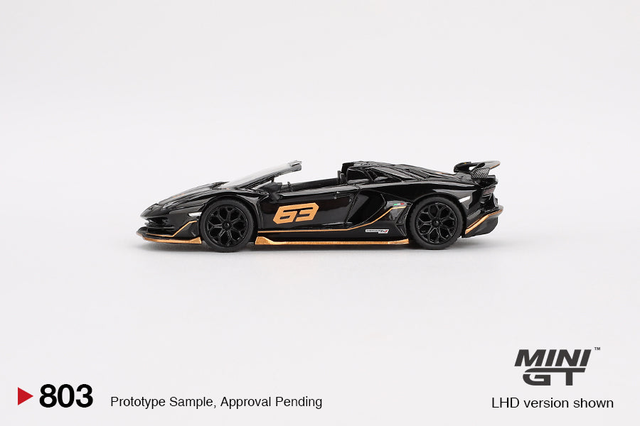 Mini GT: Lamborghini Aventador SVJ 63 Roadster - Nero Aldebaran
