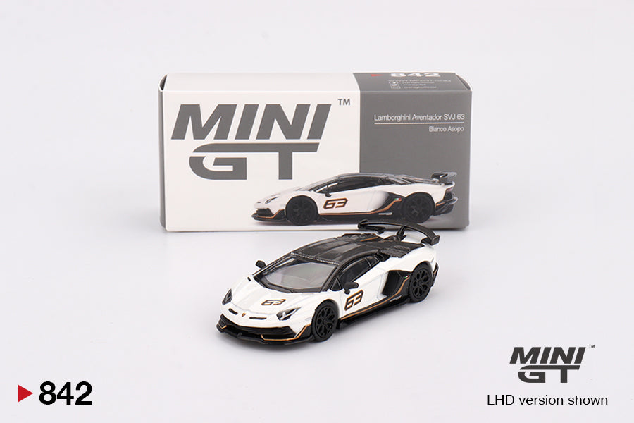Mini GT: Lamborghini Aventador SVJ 63 – Bianco Asopo