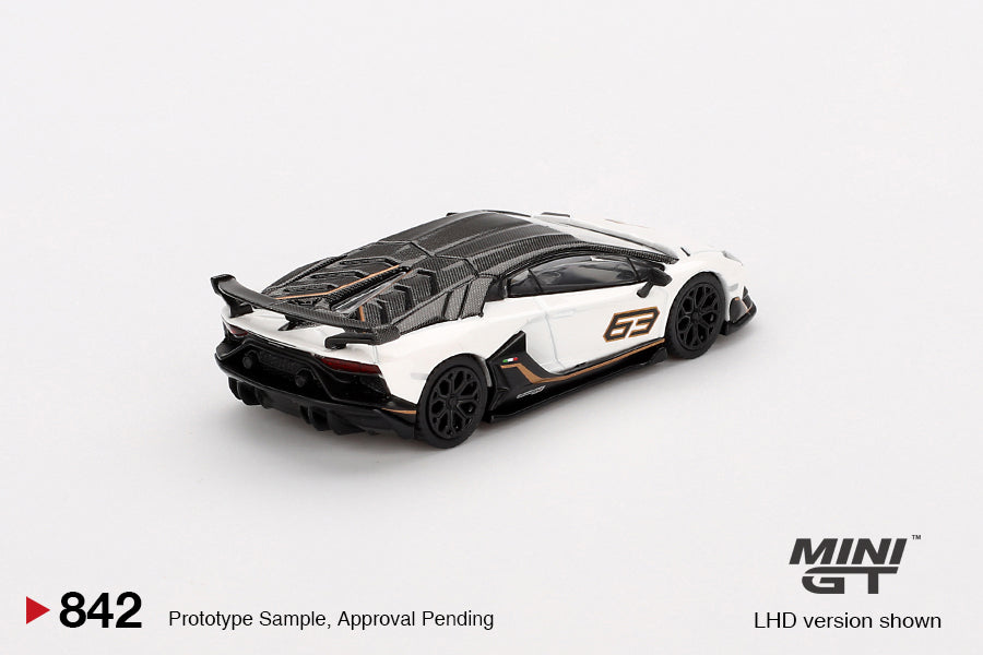 Mini GT: Lamborghini Aventador SVJ 63 – Bianco Asopo
