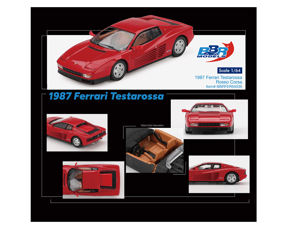 [Preorder] BBR 1:64 1987 Ferrari Testarossa – Rosso Corsa