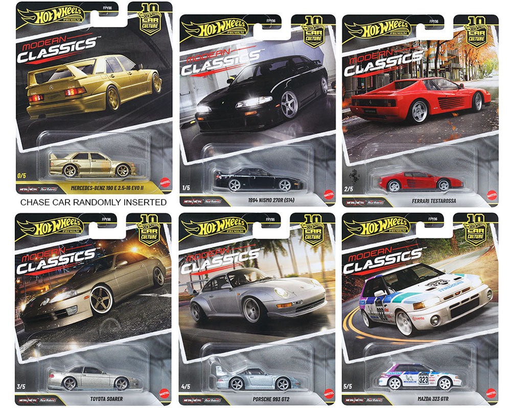 [Pre-Order] Hot Wheels: Car Culture - Modern Classics Assortment - Set of 5 - 10th Anniversary 2026 S Case –