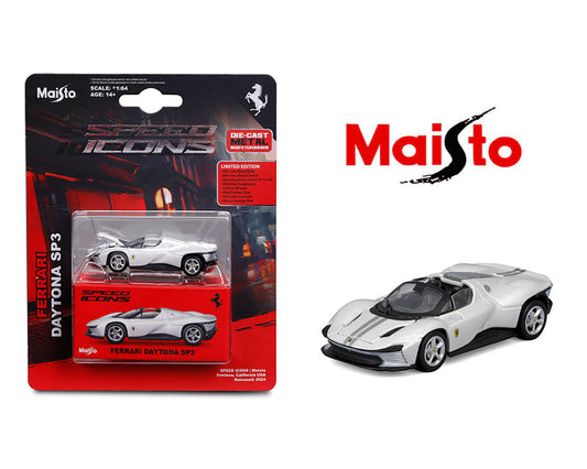 [Pre-Order] Maisto 1:64 Speed Icons Ferrari Daytona SP3 – White