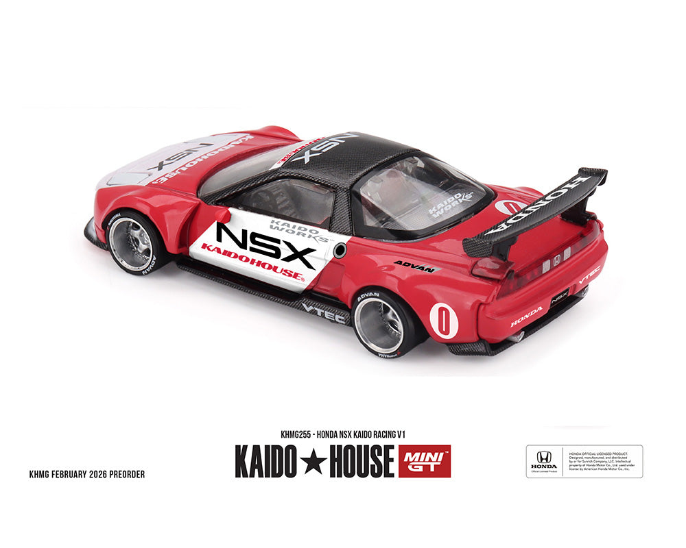 [Preorder] Kaido House x Mini GT 1:64 Honda NSX Kaido Racing V1 – Red/White