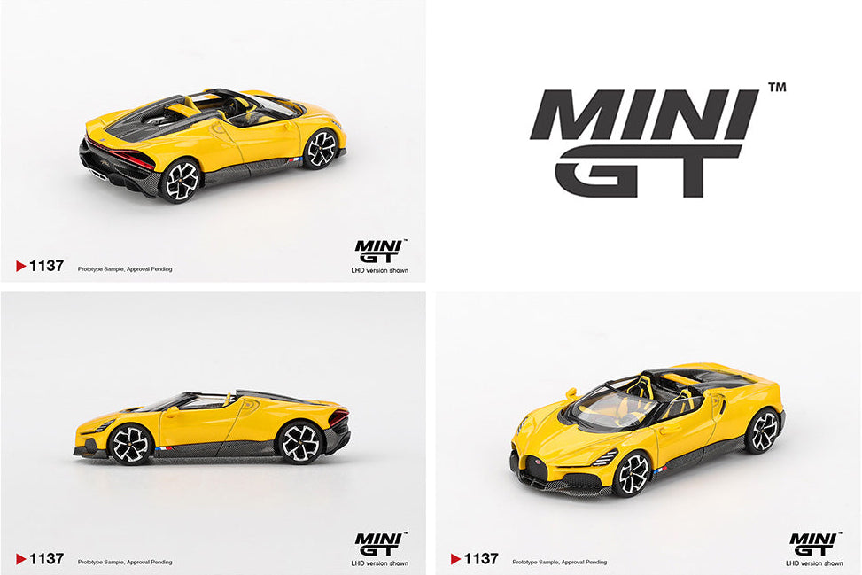 [Preorder] Mini GT: Bugatti W16 – Mistral Yellow
