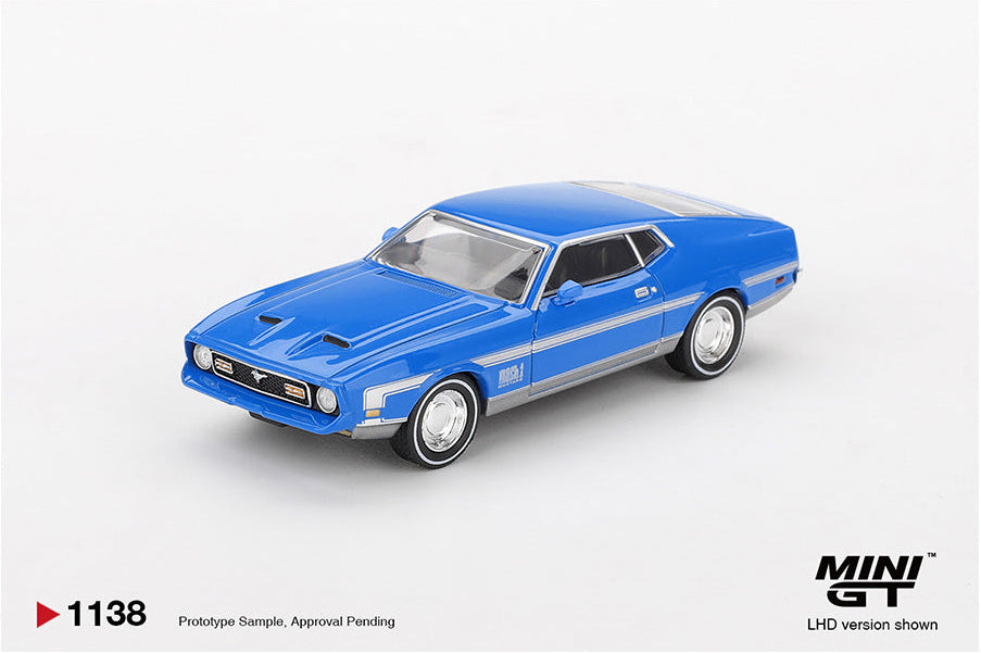 Mini GT: Ford Mustang Mach 1 – Grabber Blue – GP Mini Auto