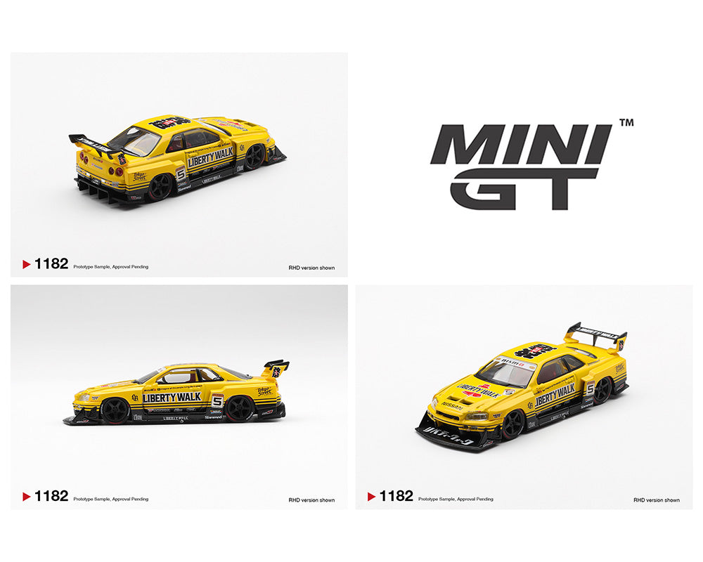 [Preorder] Mini GT: Nissan LB-ER34 Super Silhouette SKYLINE Sport Yellow