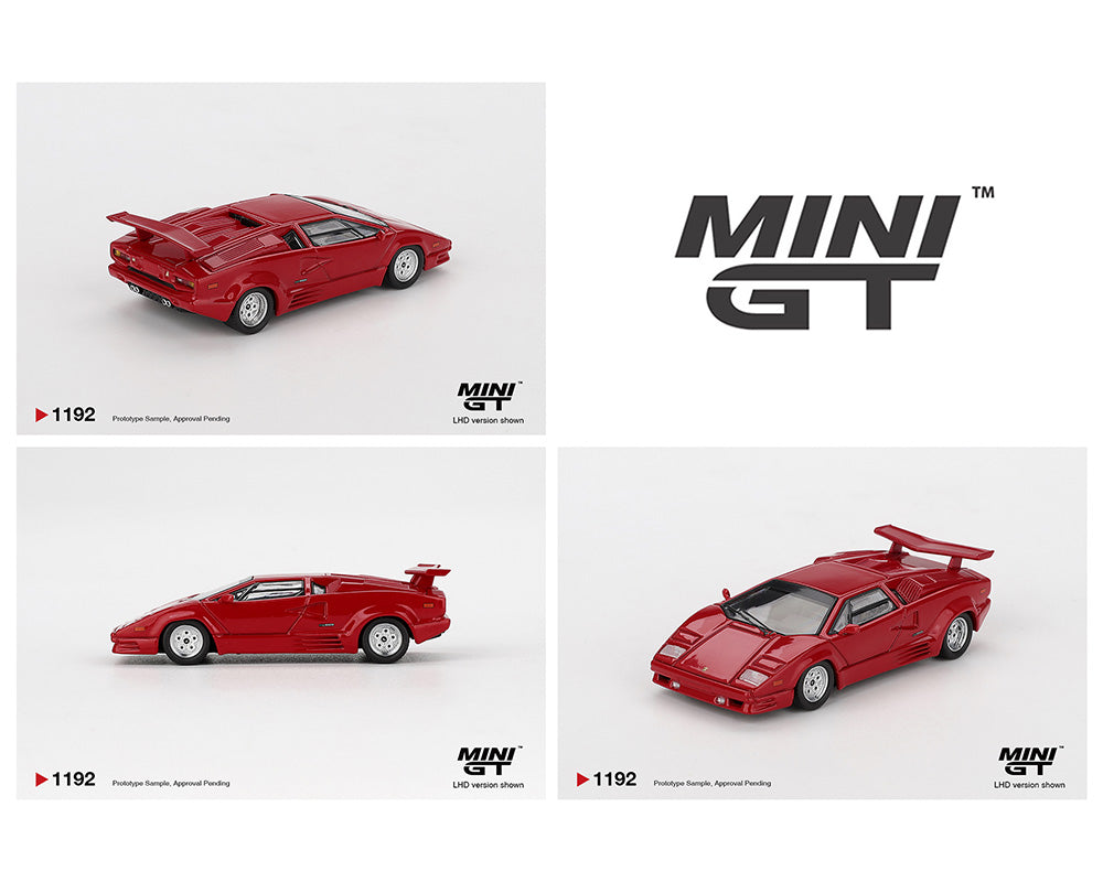 [Preorder] Mini GT: Lamborghini Countach 25th Anniversary – Red