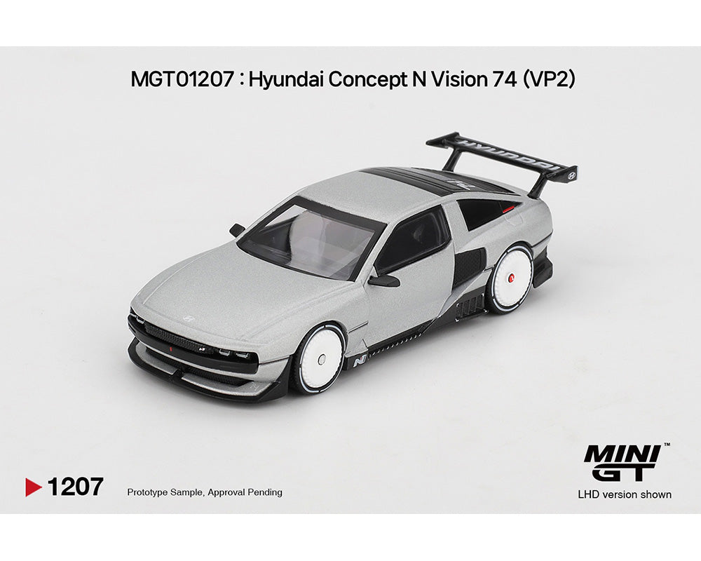 [Preorder] Mini GT: Hyundai Concept N Vision 74 (VP2) – Silver – Korea Exclusive