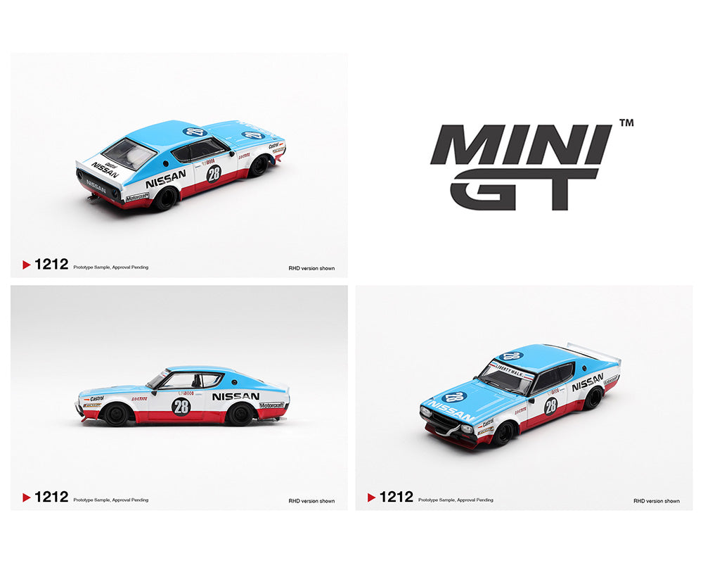 [Preorder] Mini GT: Nissan Skyline Kenmeri Liberty Walk Nissan Racing ’75 concept