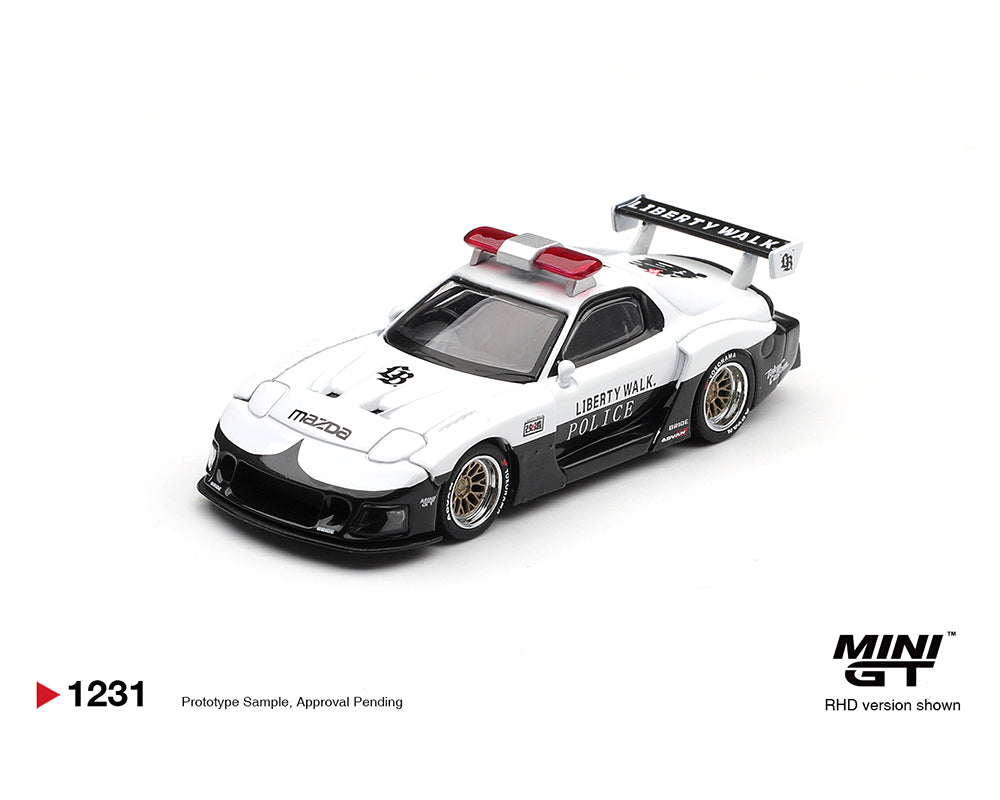 [Preorder] Mini GT: MAZDA RX-7 LB-Super Silhouette Police – White – Limited Edition