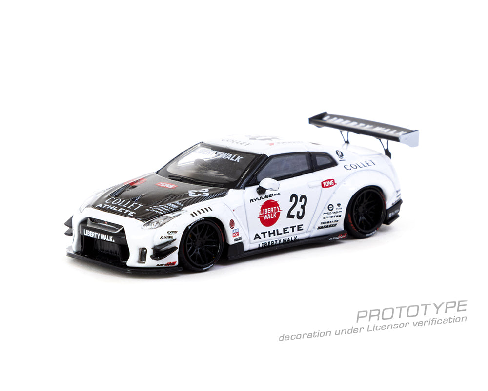 [Preorder] Tarmac Works: LB-WORKS NISSAN GT-R R35 type 2 With Oil Can – White