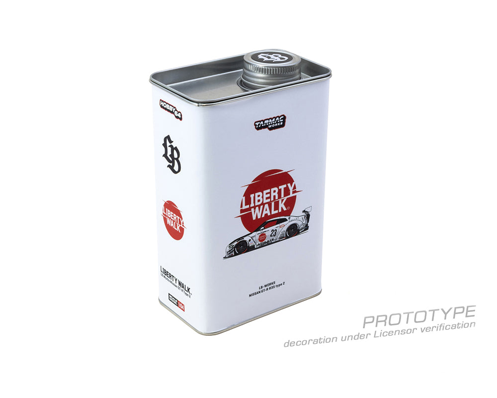 [Preorder] Tarmac Works: LB-WORKS NISSAN GT-R R35 type 2 With Oil Can – White