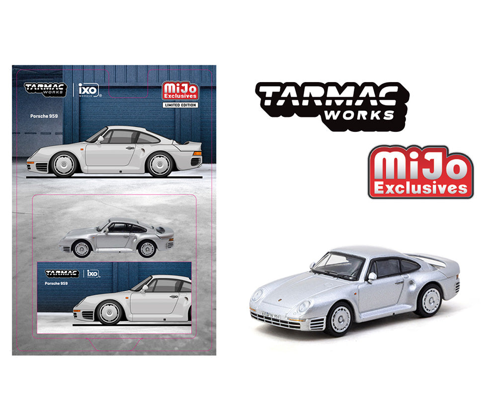 [Pre-Order] Tarmac Works: Porsche 959 – Silver – Global64 - MiJo Exclusives