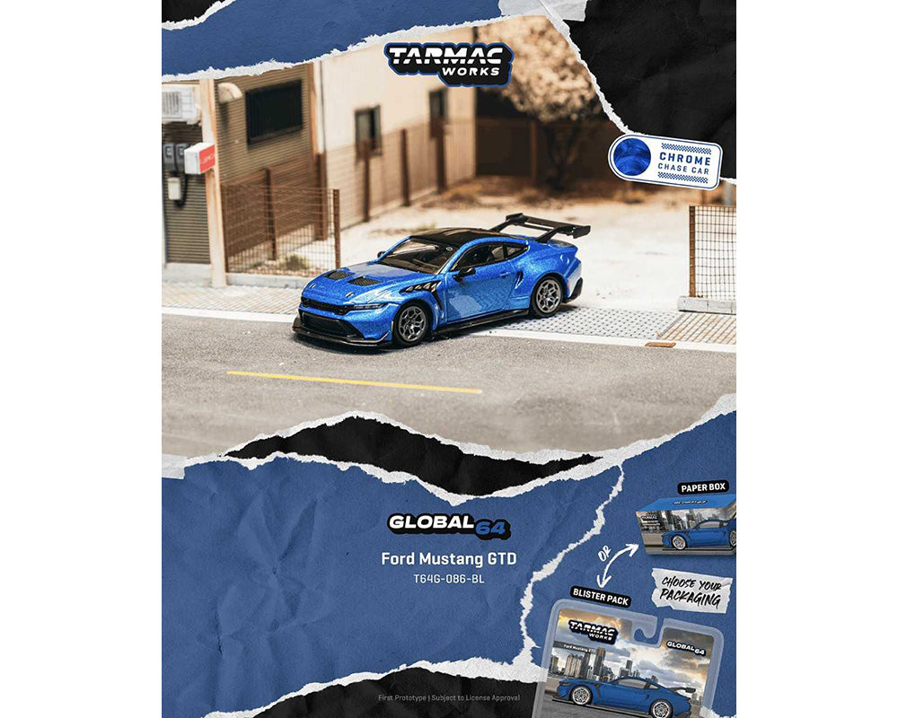 [Preorder] Tarmac Works: Ford Mustang GTD – Blue – Global64