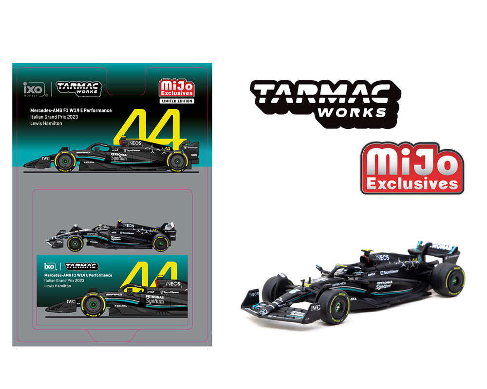 [Preorder] Tarmac Works: Mercedes-AMG F1 W14 E Performance Italian Grand Prix 2023 #44 Lewis Hamilton – Mijo Exclusives – Global64