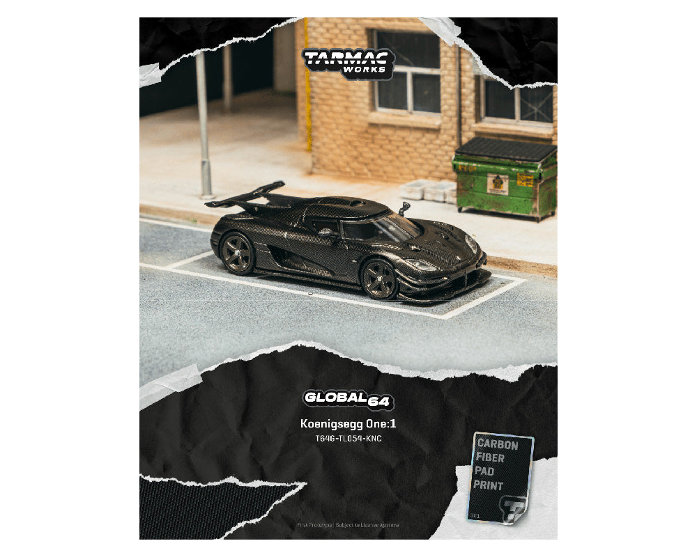 [Preorder] Tarmac Works: Koenigsegg One:1 – Full Carbon – Global64