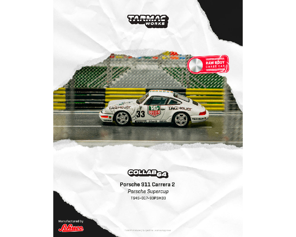 [Preorder] Tarmac Works/Schuco: Porsche 911 Carrera 2 Porsche Supercup 1993 Monaco Winner – Collab64
