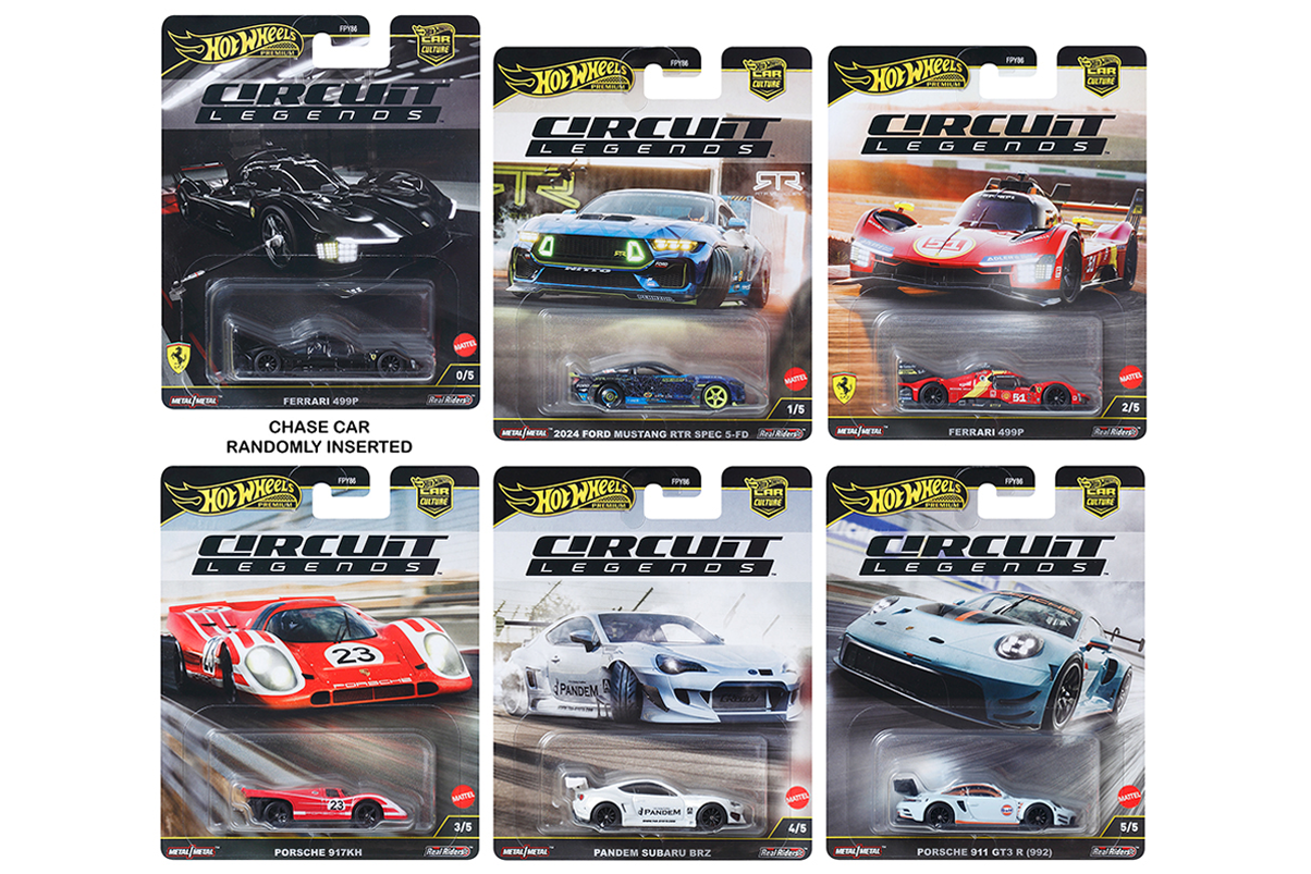 HW Circuit Legends - Set of 5 Cars - Car Culture 2025 K Case